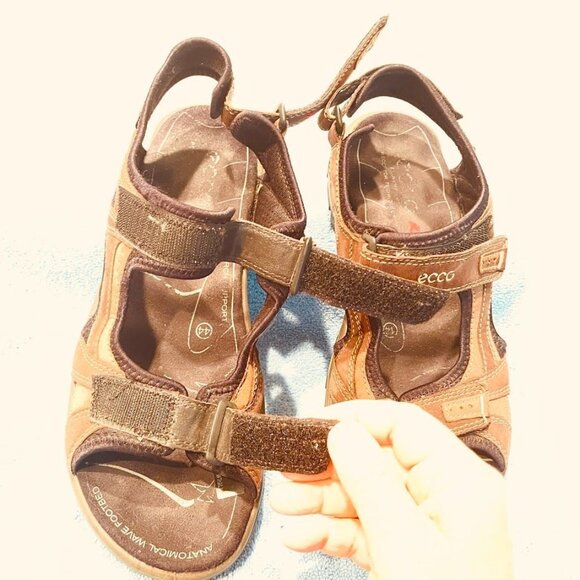 Ecco Yucatan Sandals Shoes Mens Size‎ 44 Brown Leather Hiking Outdoors Comfort - Picture 12 of 16